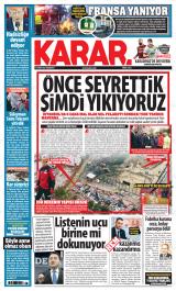Karar birinci sayfa