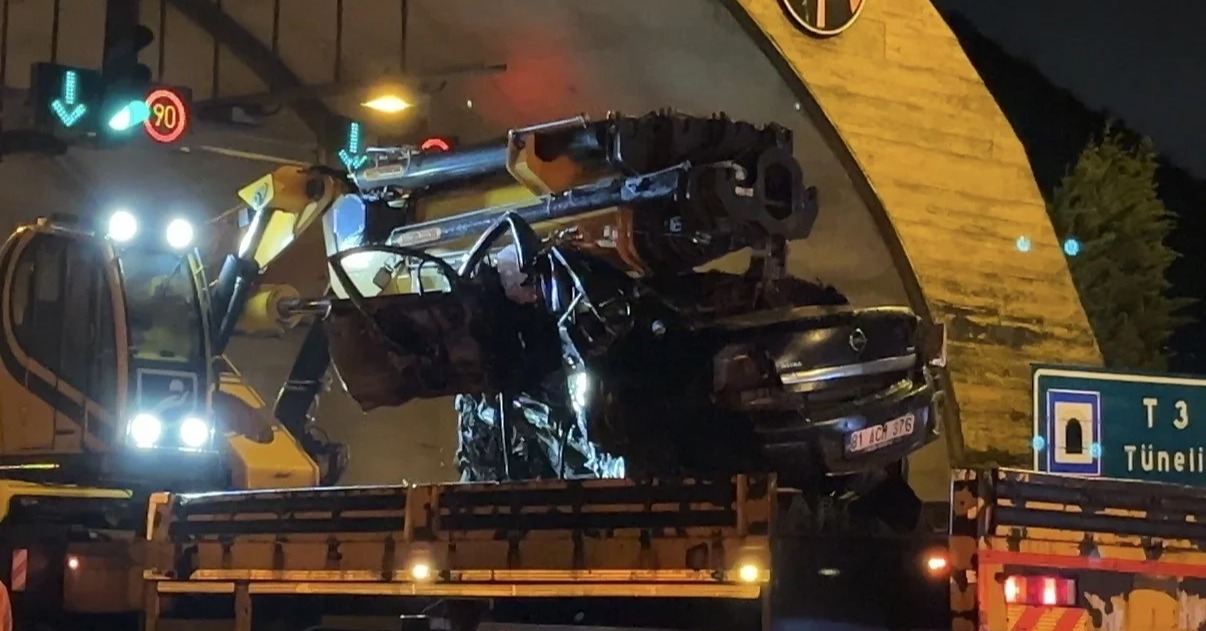 Kuzey Marmara'da otomobil tünel girişine saplandı: 1 ölü